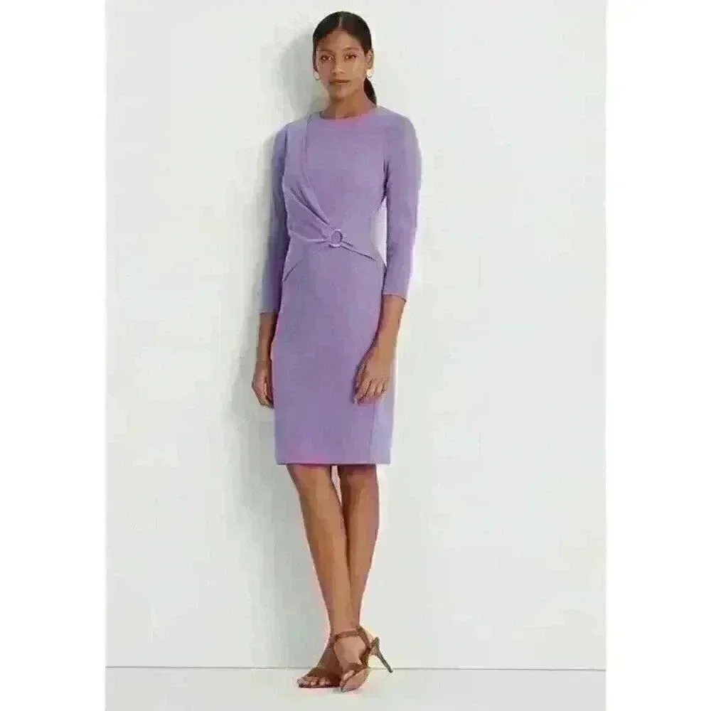 NEW! Lauren Ralph Lauren Women's 12 Jersey 3/4 Sleeve Dress NWT $145